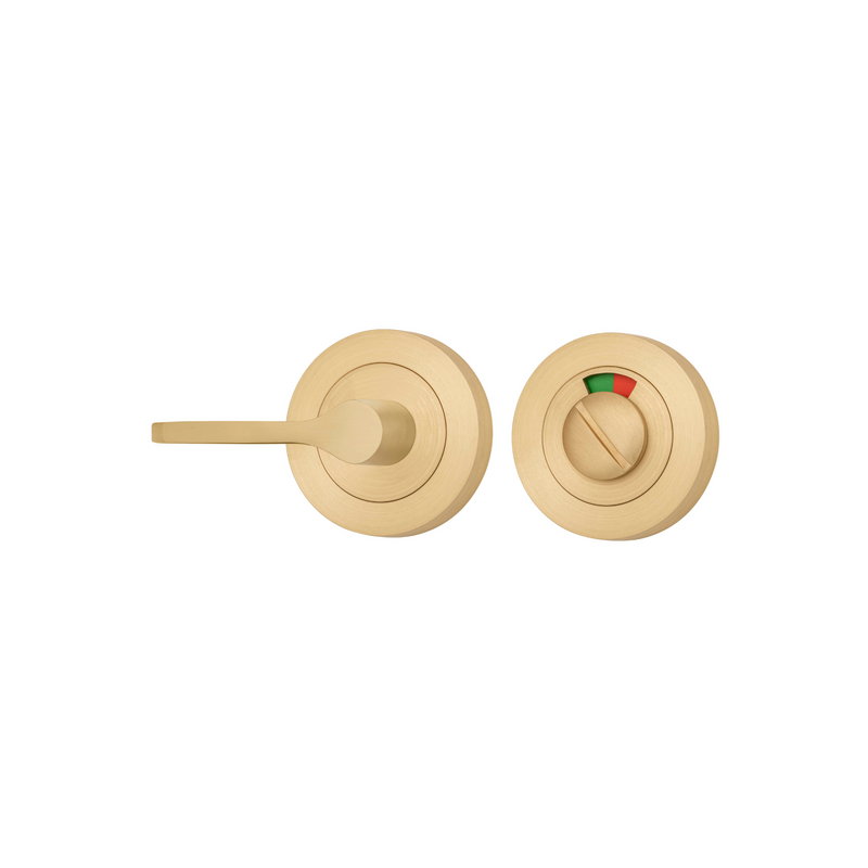 Privacy Turn Accessibility with Indicator Round Brushed Brass