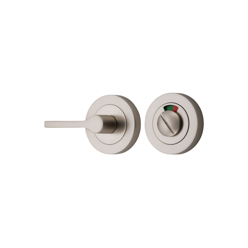 Privacy Turn Accessibility with Indicator Round Satin Nickel