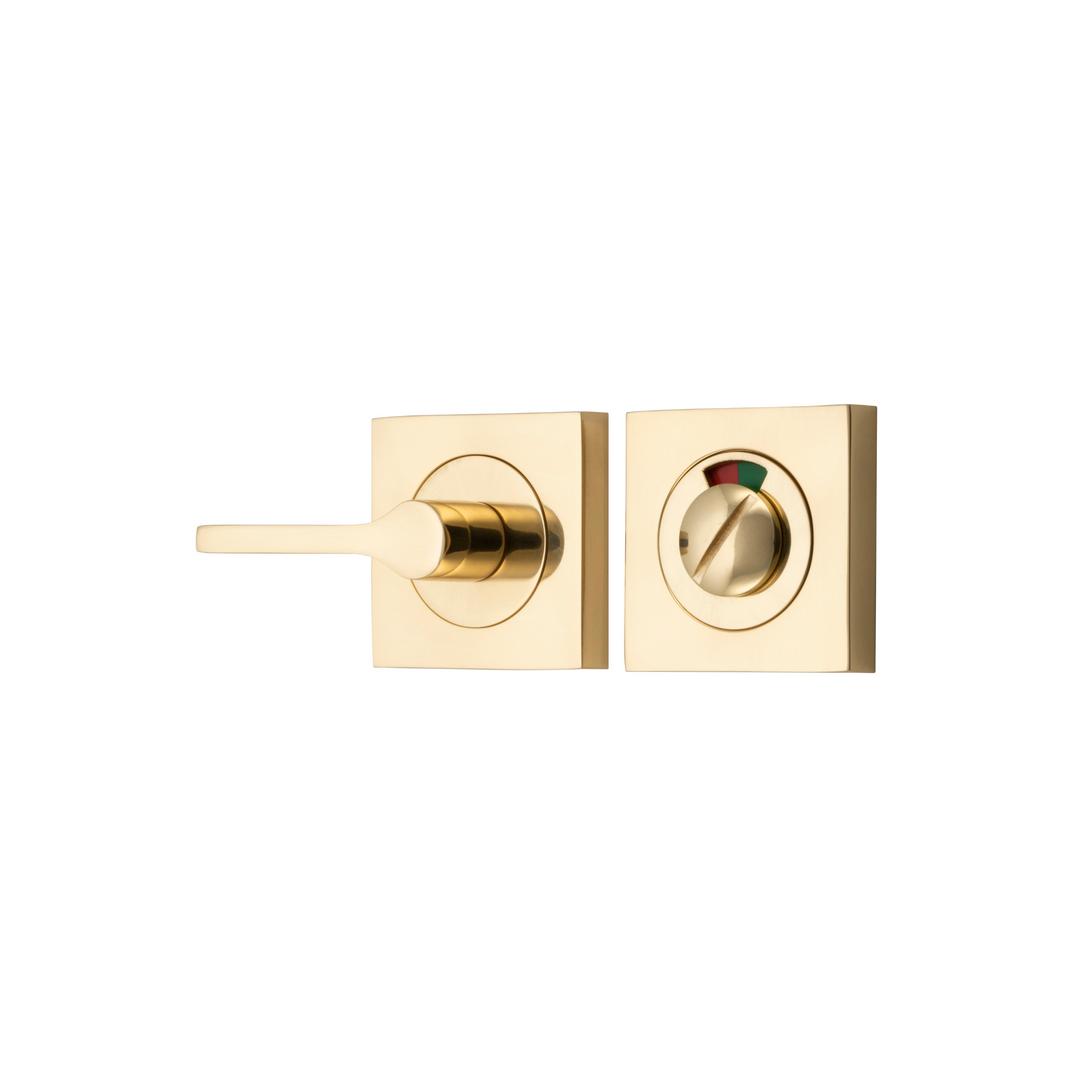 Privacy Turn Accessibility with Indicator Square Polished Brass