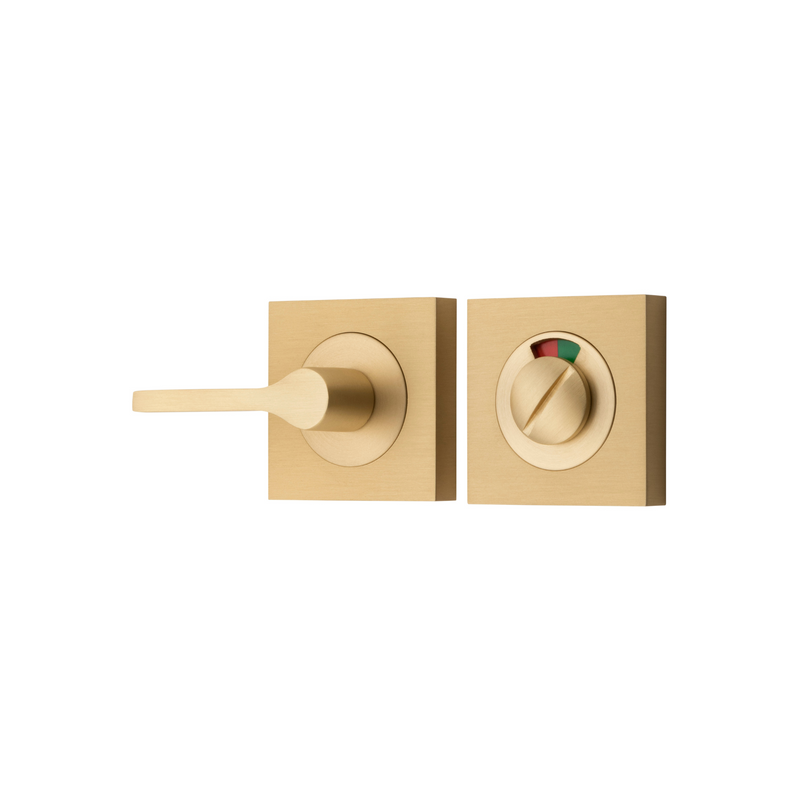 Privacy Turn Accessibility with Indicator Square Brushed Brass