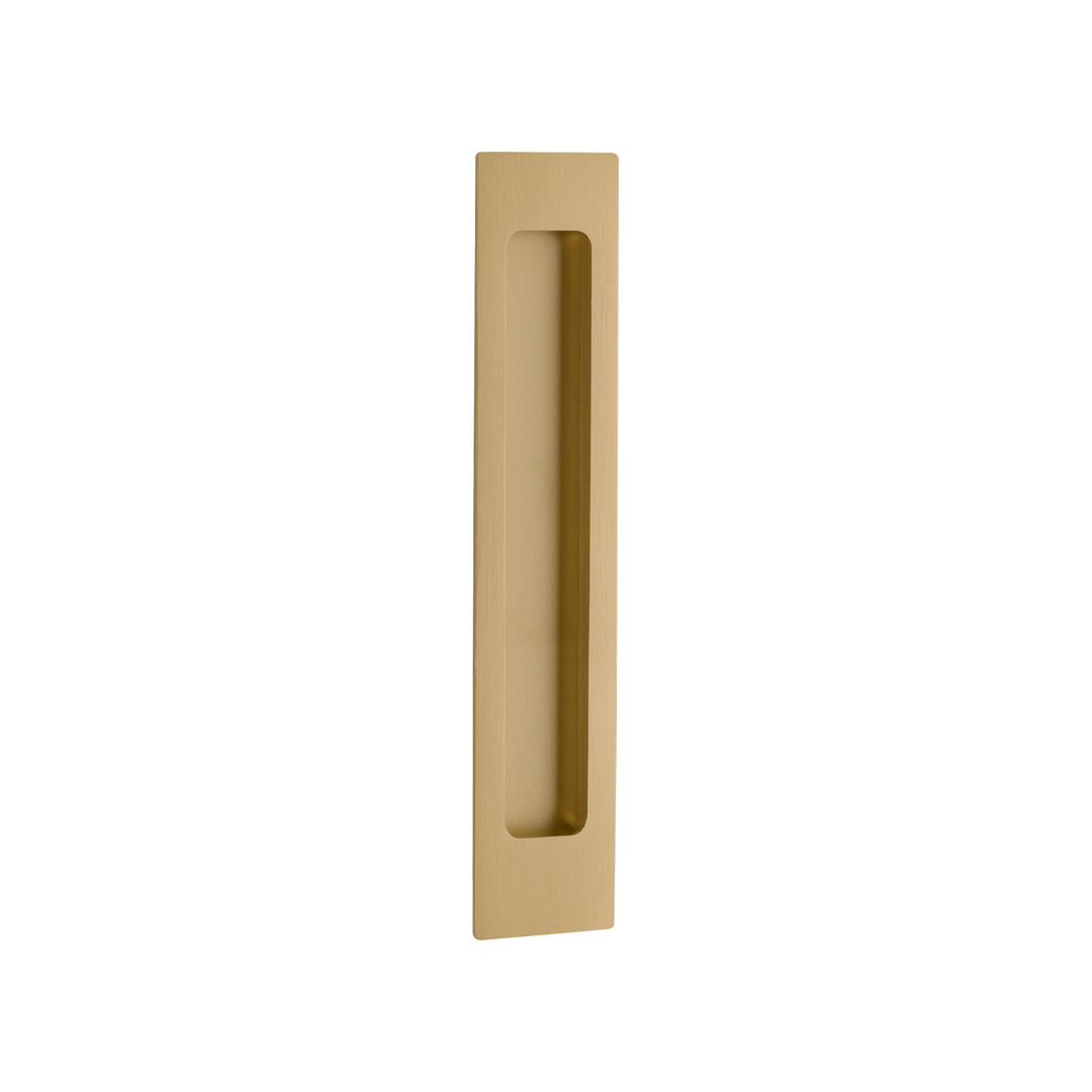 Flush Pull Rectangular Brushed Brass