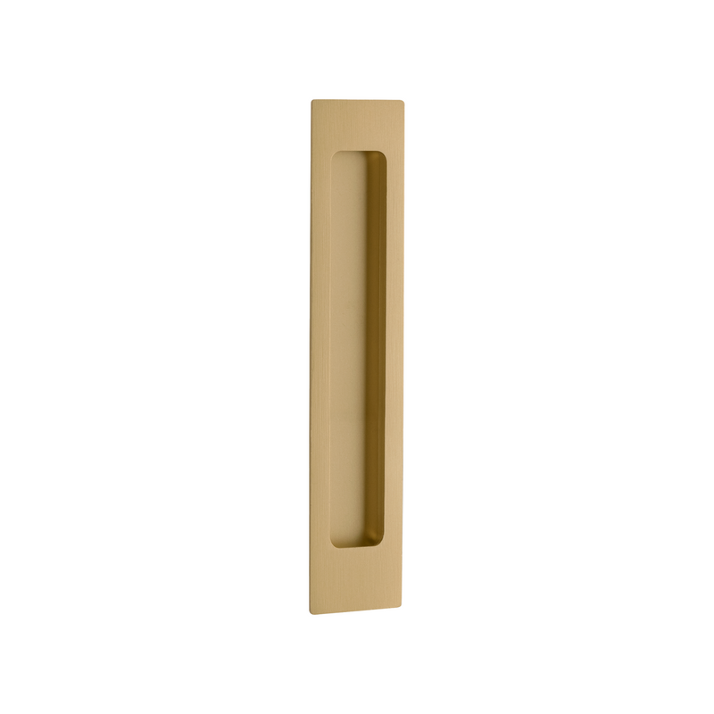 Flush Pull Rectangular Brushed Brass