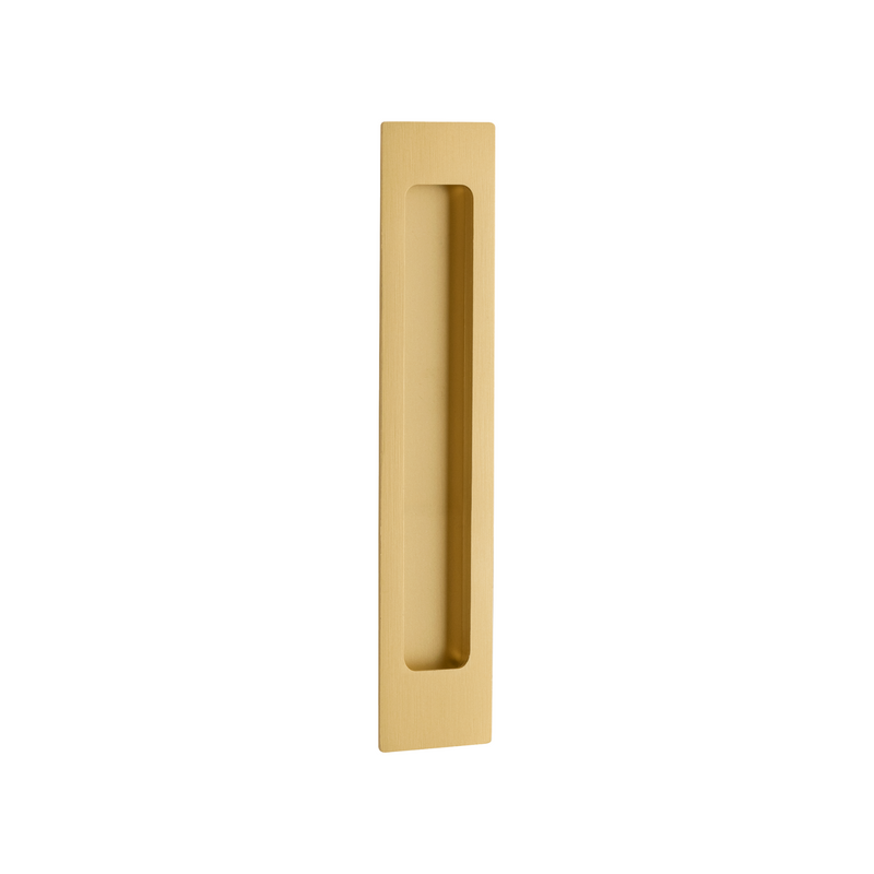 Flush Pull Rectangular Brushed Gold PVD