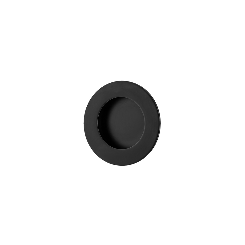 Flush Pull Round Matt Black