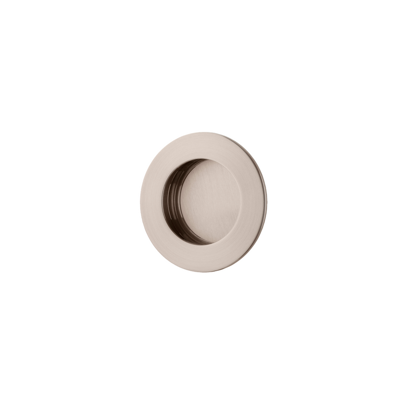 Flush Pull Round Satin Nickel