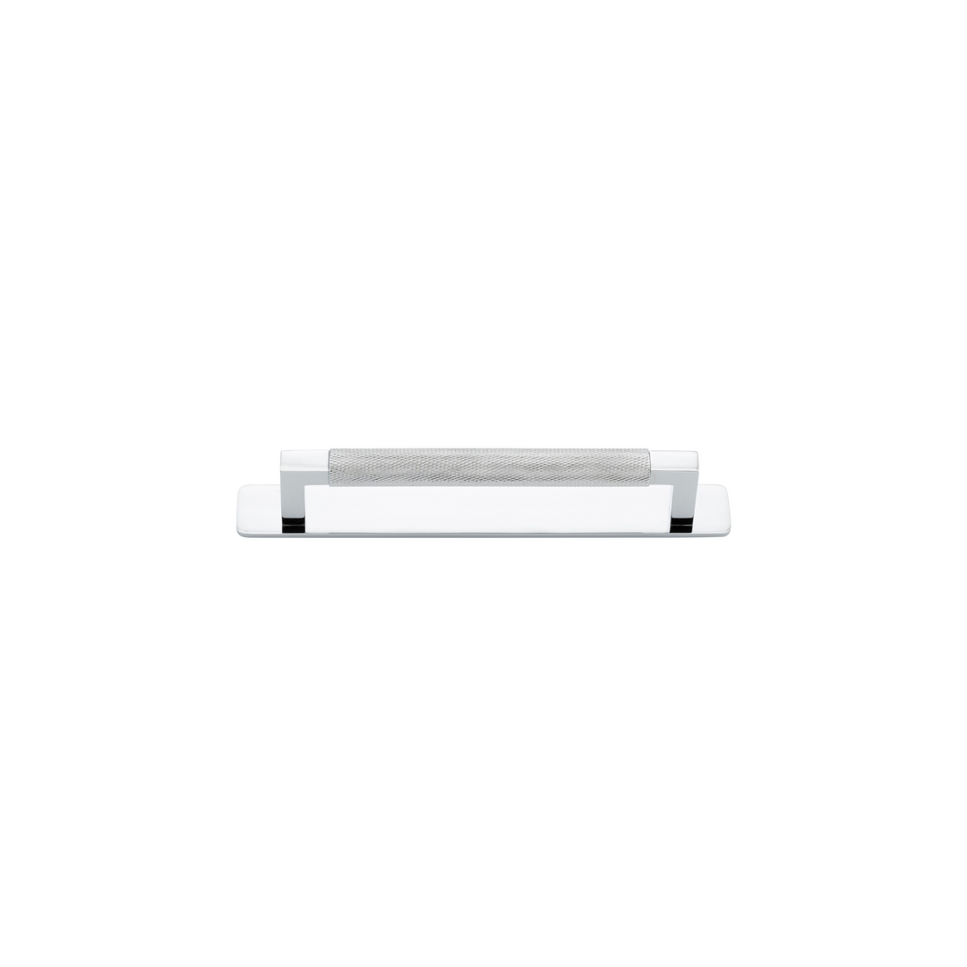 Brunswick Cabinet Pull with Backplate Polished Chrome CTC 160mm