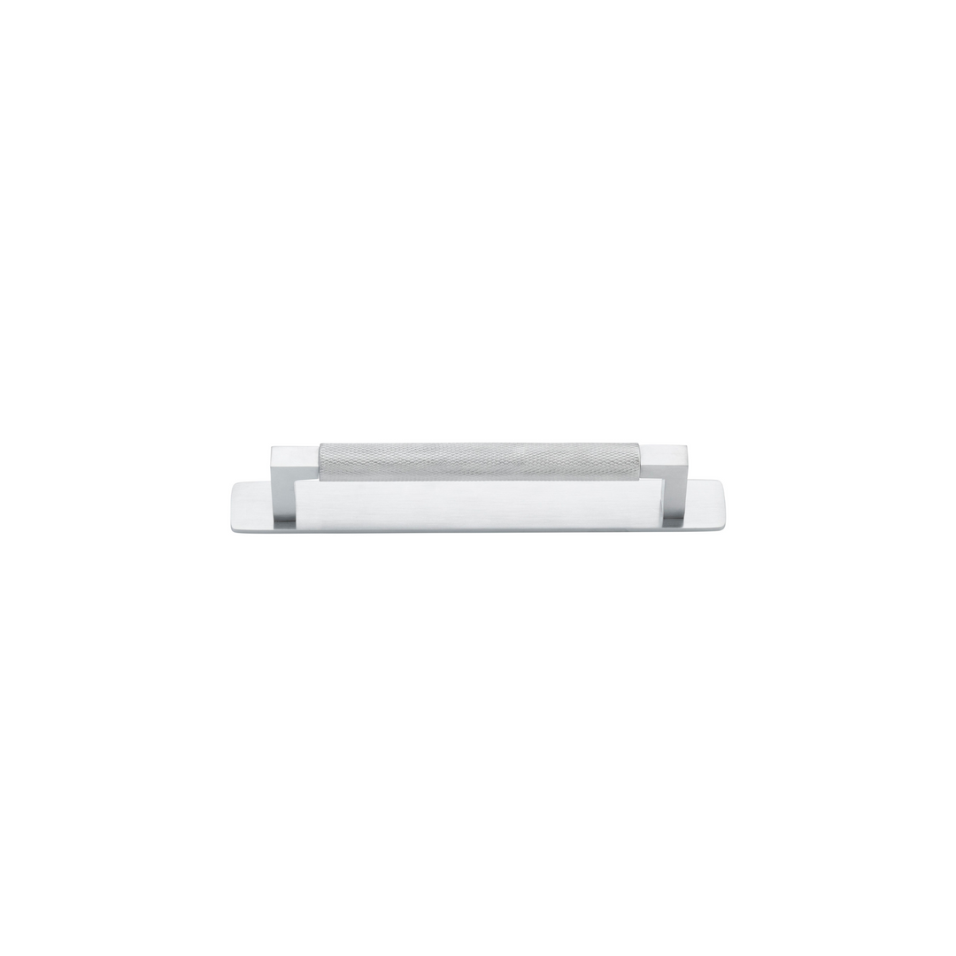 Brunswick Cabinet Pull with Backplate Brushed Chrome CTC 160mm