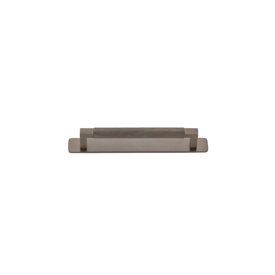 Brunswick Cabinet Pull with Backplate Signature Brass CTC 160mm