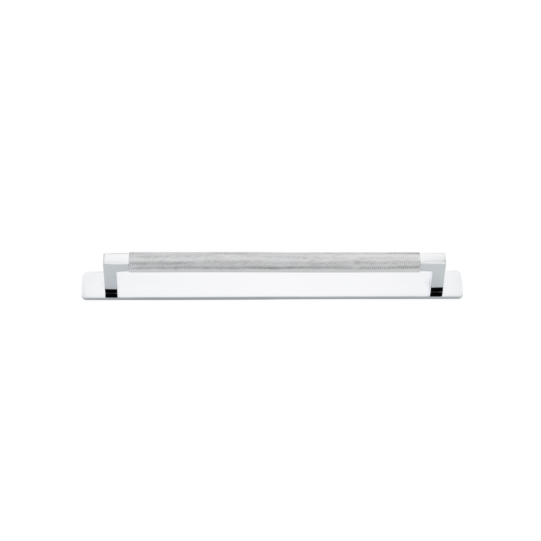 Brunswick Cabinet Pull with Backplate Polished Chrome CTC 256mm