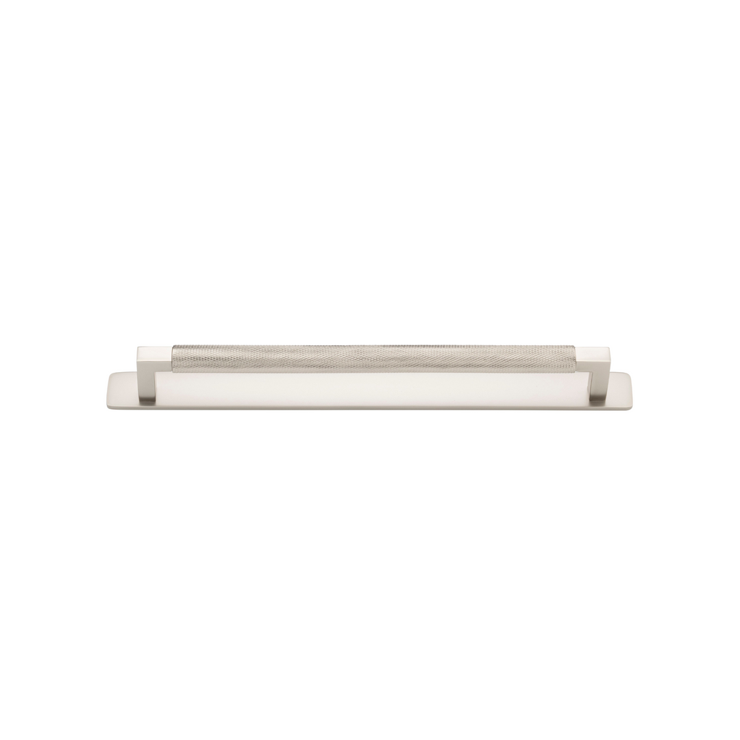 Brunswick Cabinet Pull with Backplate Satin Nickel CTC 256mm