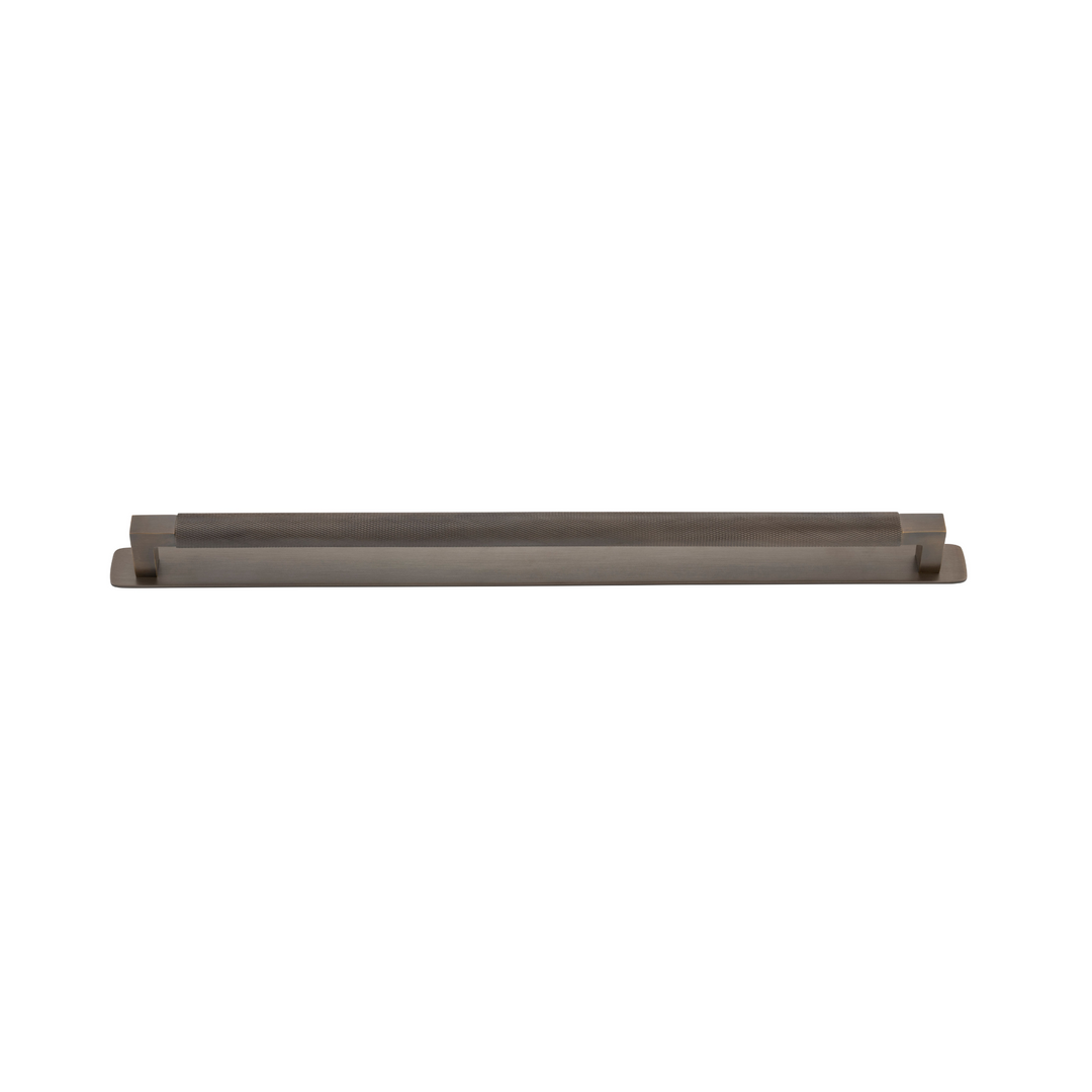 Brunswick Cabinet Pull with Backplate Signature Brass CTC 450mm