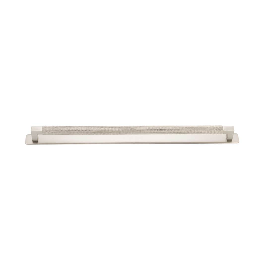 Brunswick Cabinet Pull with Backplate Satin Nickel CTC 450mm