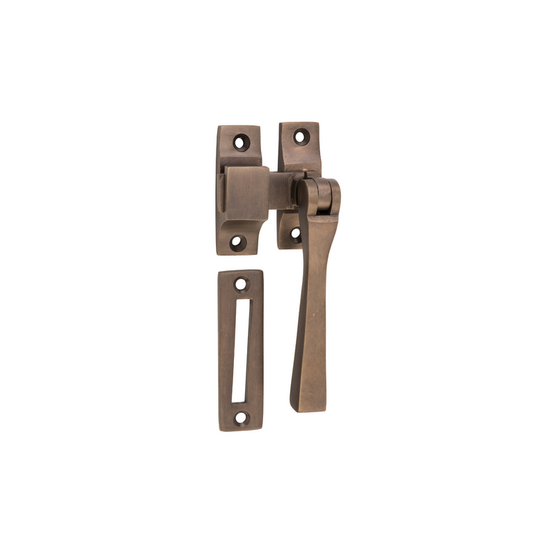 Casement Fastener - Square Antique Brass