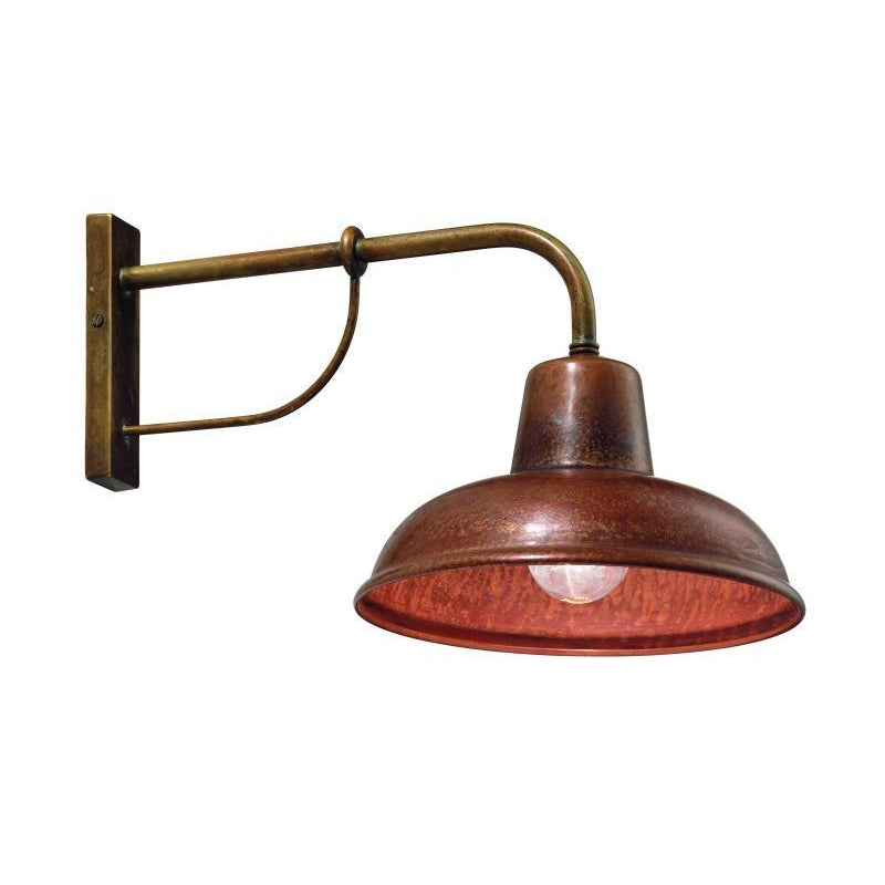 Contrada Brass and Copper Straight Arm Wall Light