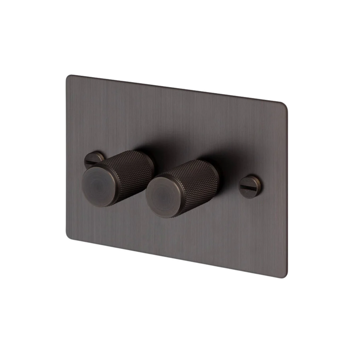 2G Dimmer / Horizontal / 100W / Cross / Smoked Bronze