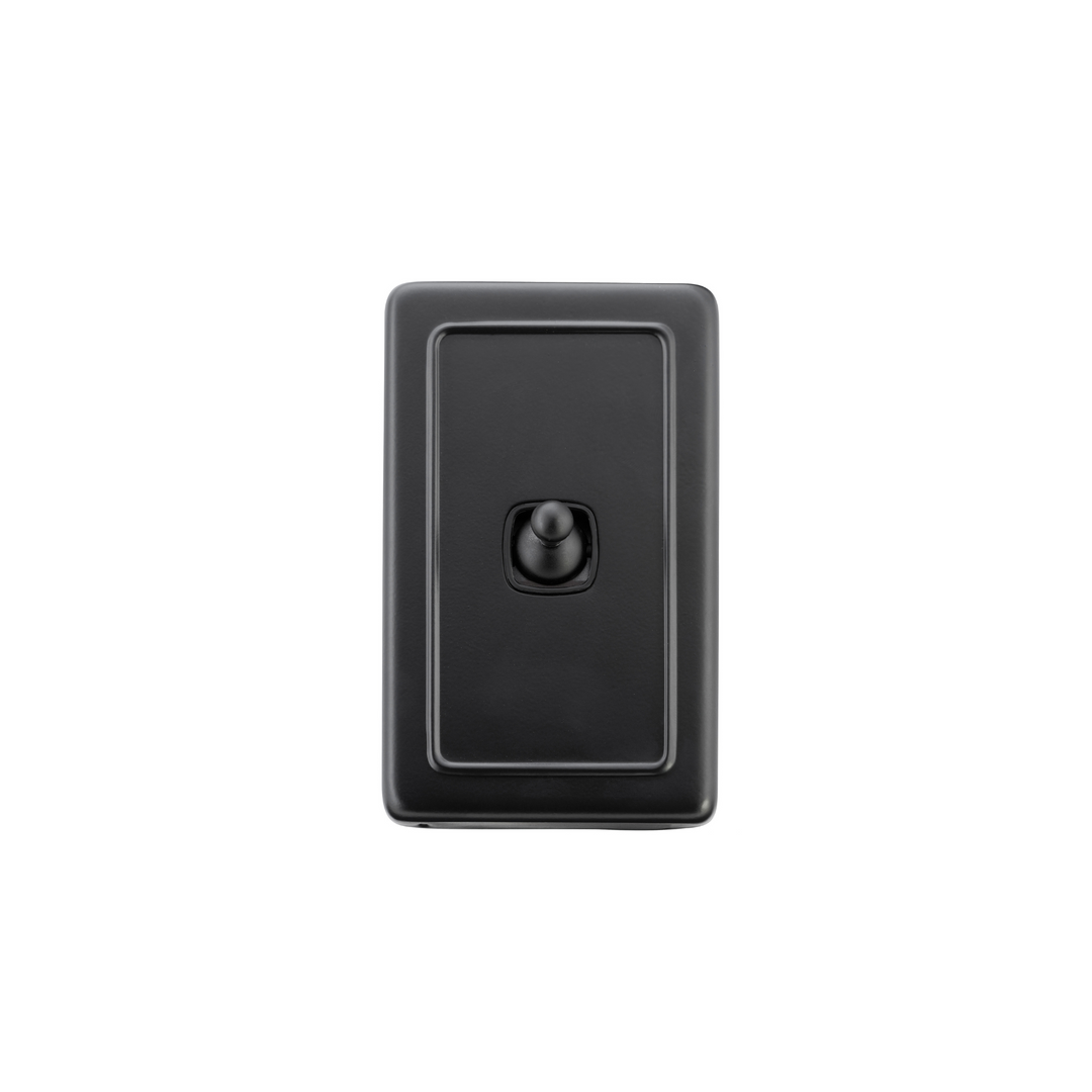 Switch - Toggle 1 Gang Matt Black/Black