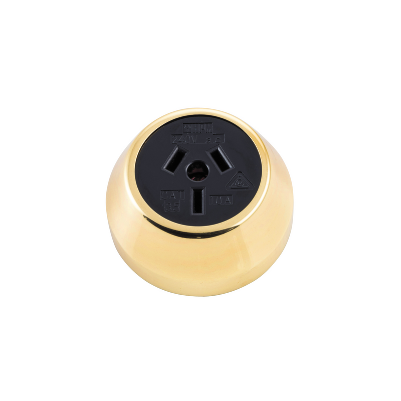 Federation Socket Polished Brass/Black