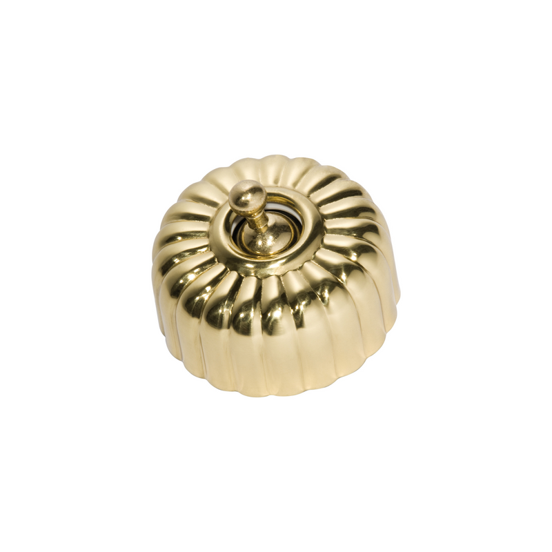 Fluted Switch Polished Brass