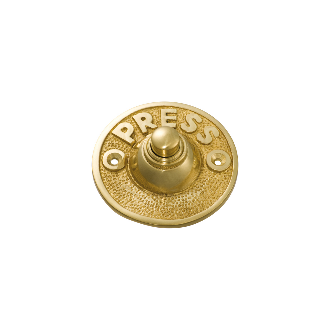 Bell Push 'Press' Polished Brass