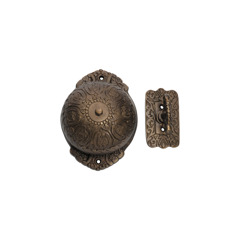 Ornate Turn Bell Antique Brass