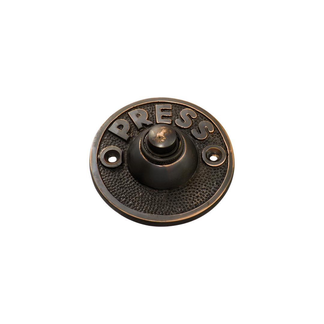 Bell Push 'Press' Antique Copper