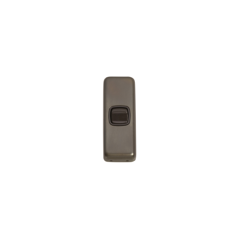 Switch - Architrave - Rocker 1 Gang Antique Brass/Brown