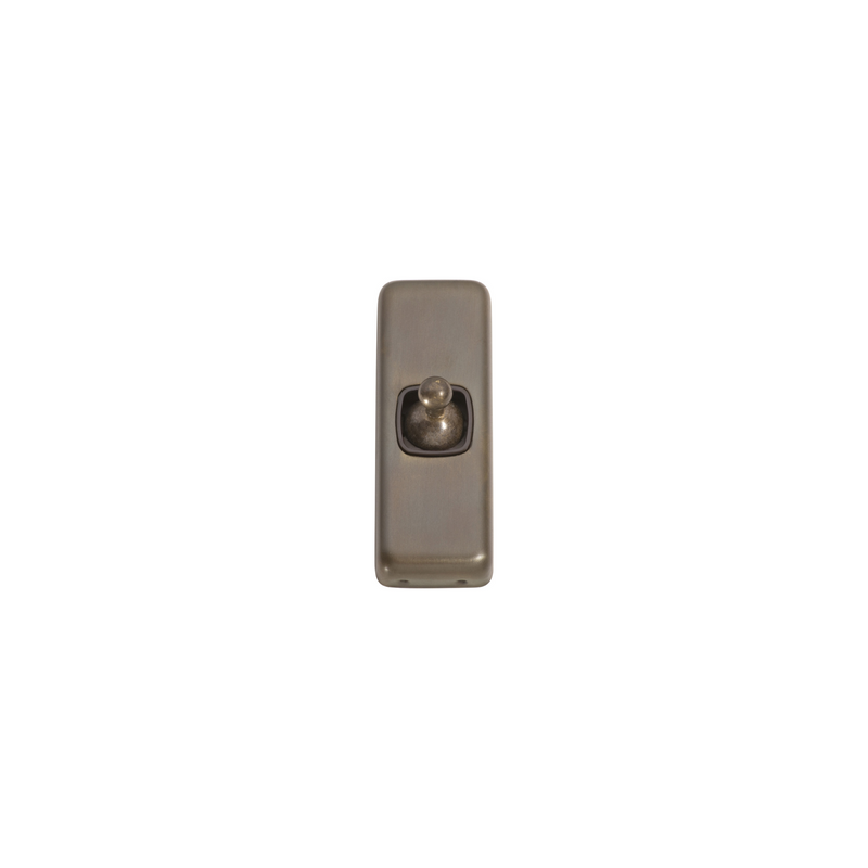 Switch - Architrave - Toggle 1 Gang Antique Brass/Brown