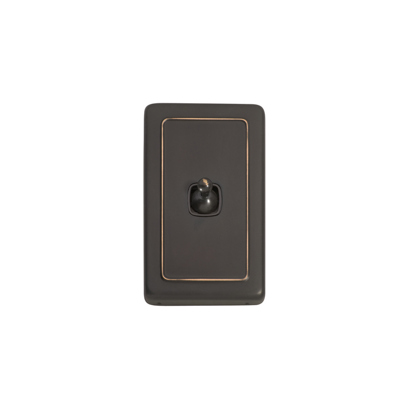 Switch - Toggle 1 Gang Antique Copper/Brown