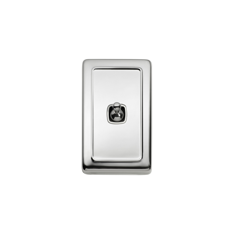 Switch - Toggle 1 Gang Polished Chrome/White