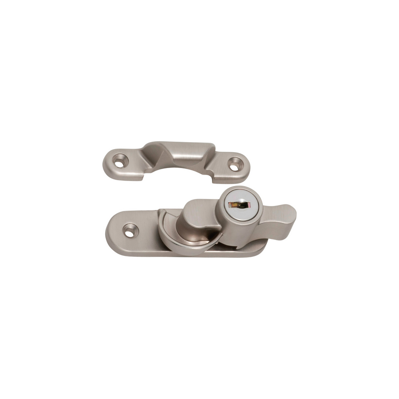 Sash Fastener - Locking Satin Nickel