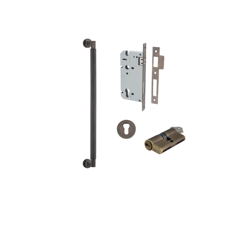 Brunswick Pull Handle Signature Brass 450mm Entrance Kit - Key/Key