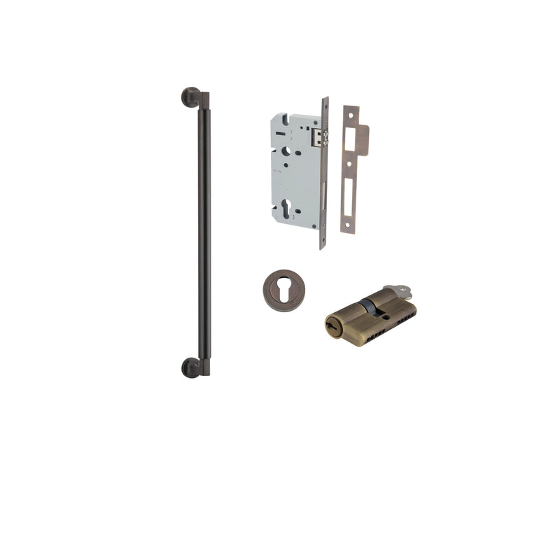 Berlin Pull Handle Signature Brass 450mm Entrance Kit - Key/Key