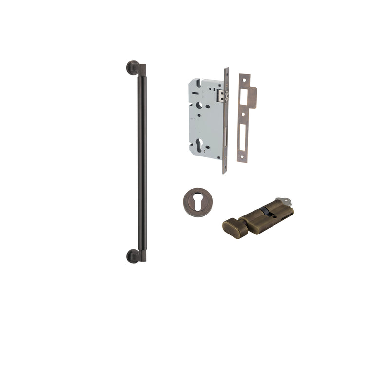 Berlin Pull Handle Signature Brass 450mm Entrance Kit - Key/Thumb Turn