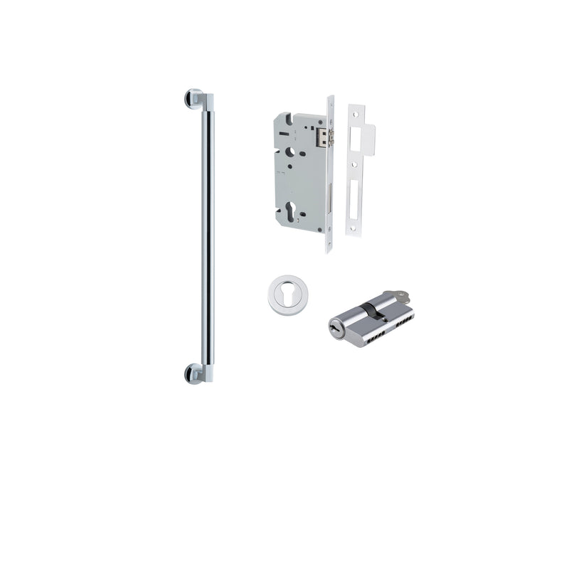 Berlin Pull Handle Polished Chrome 450mm Entrance Kit - Key/Key