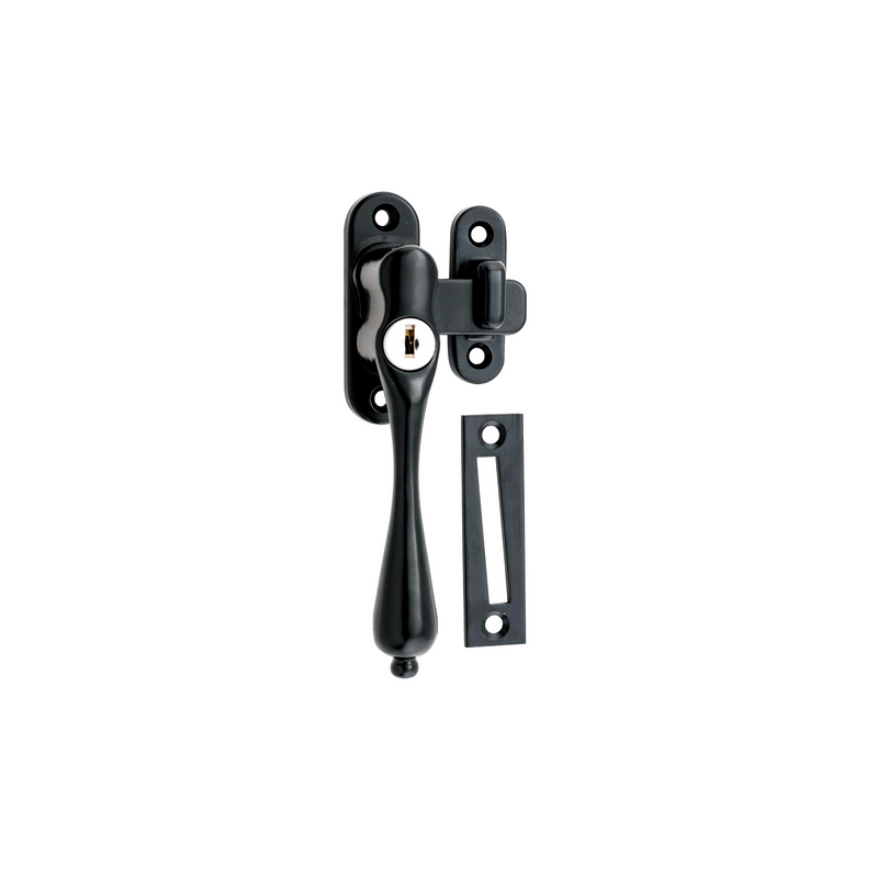 Casement Fastener - Locking Left Hand Matt Black