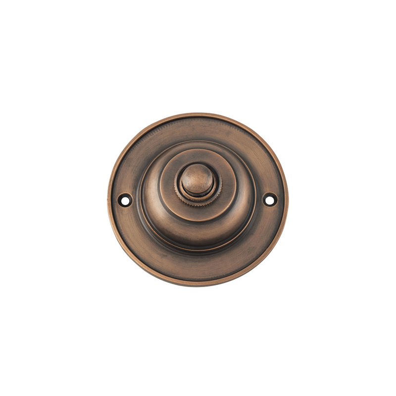 Bell Push Round Antique Brass