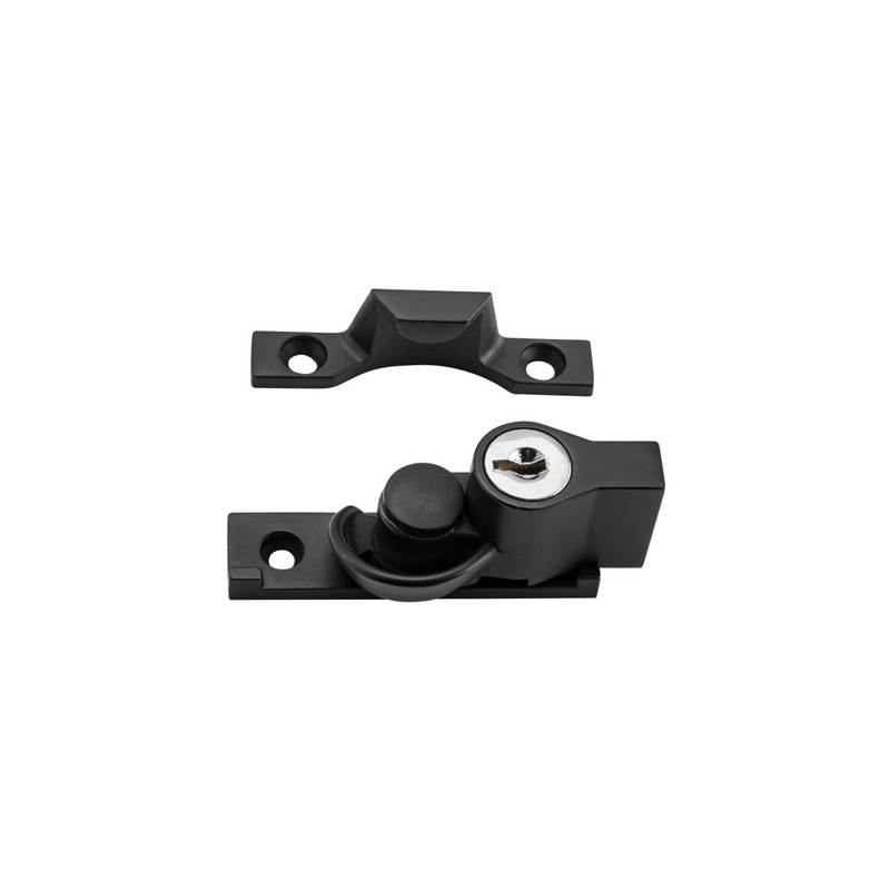 Sash Fastener - Locking Narrow Matt Black