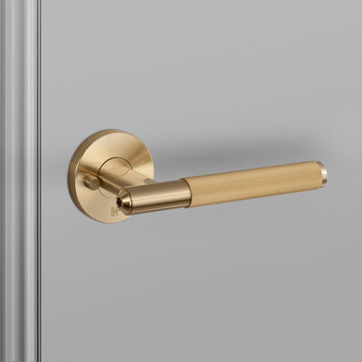 Door Handle / Linear / Sprung / Privacy / Brass