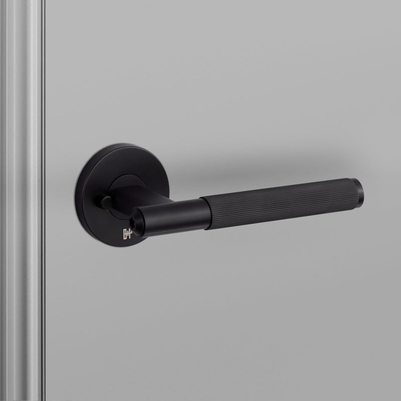 Door Handle / Linear / Sprung / Privacy / Welders Black