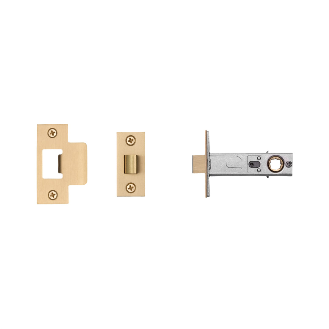 Tubular Latch / Door Handle / Privacy / Brass - 60mm