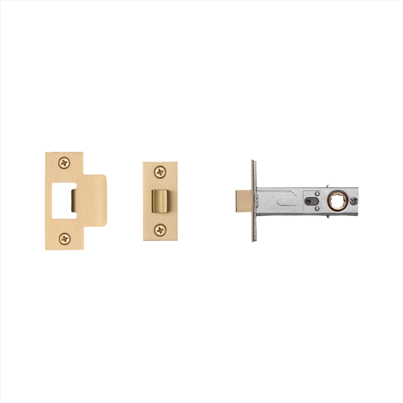 Tubular Latch / Door Handle / Privacy / Brass - 60mm