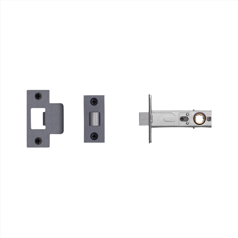 Tubular Latch / Door Handle / Privacy / Gun Metal - 60mm