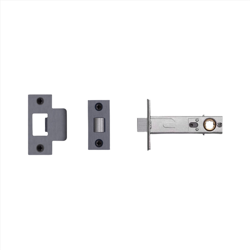 Tubular Latch / Door Handle / Privacy / Gun Metal - 70mm