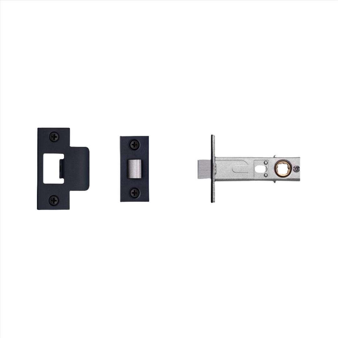 Tubular Latch / Door Handle / Passage / Black - 60mm