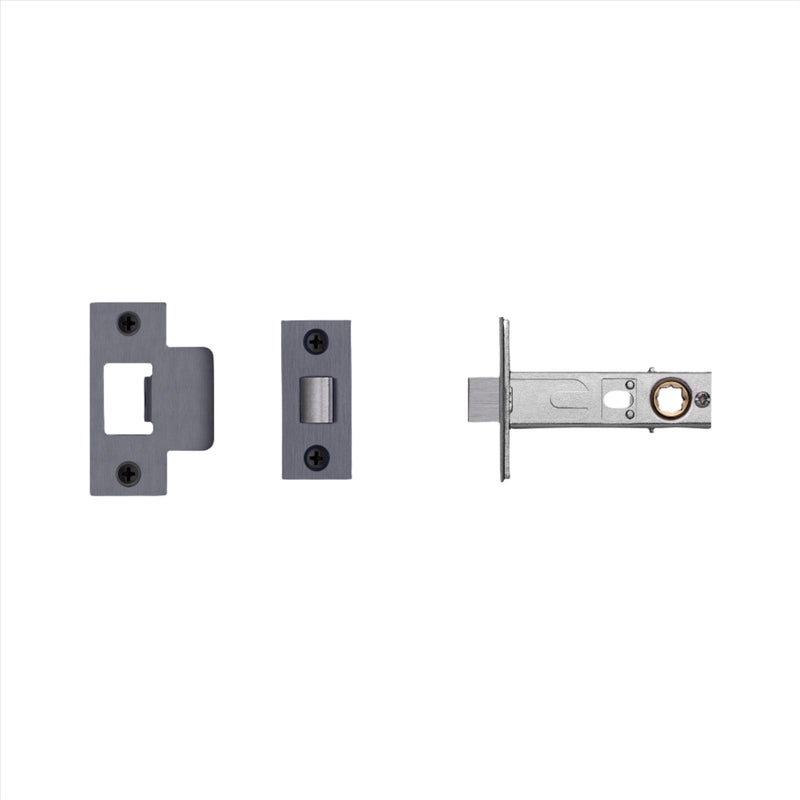 Tubular Latch / Door Handle / Passage / Gun Metal - 60mm