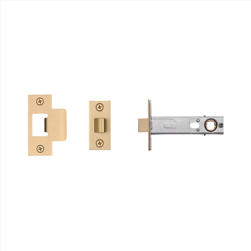 Tubular Latch / Door Handle / Passage / Brass - 70mm