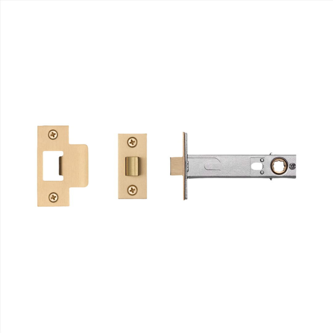 Tubular Latch / Door Knob / Passage / Brass - 80mm