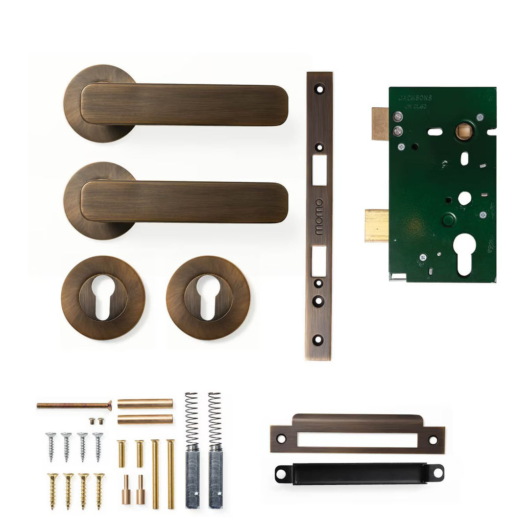 Aspen Lever Mortice Entrance Set Bronze