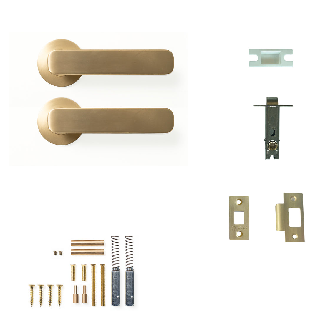 Aspen Lever Passage Set Brushed Satin Brass