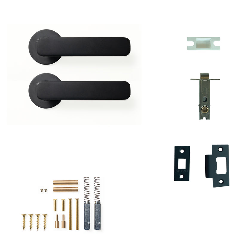 Aspen Lever Passage Set Matt Black